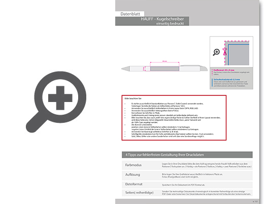 Product Bild bio-druckkugelschreiber__hauff__schaft__1-farbig__einseitig_bedruckt
